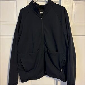 FIGS Black On-Shift Contourknit jacket